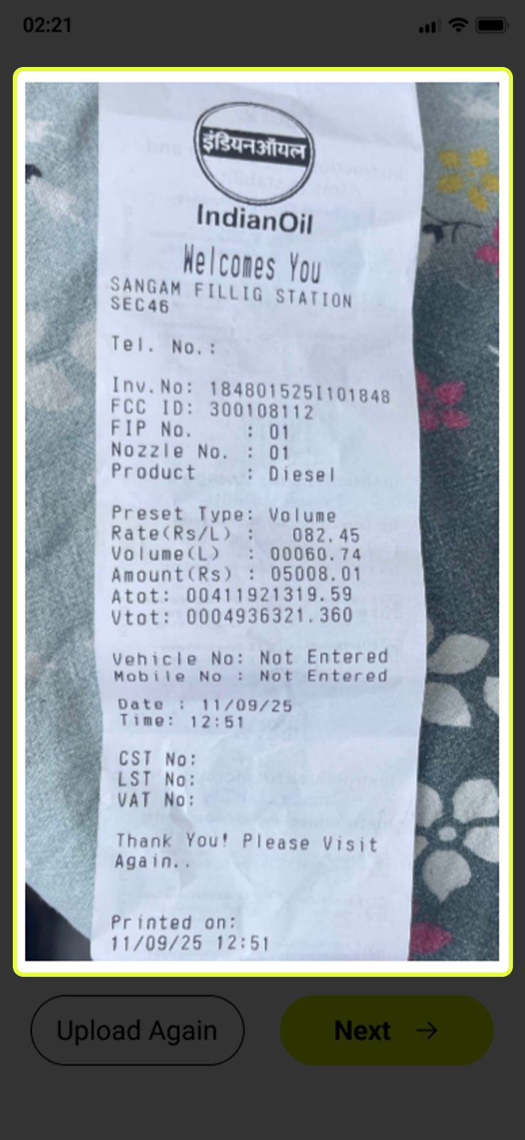Scan the bill